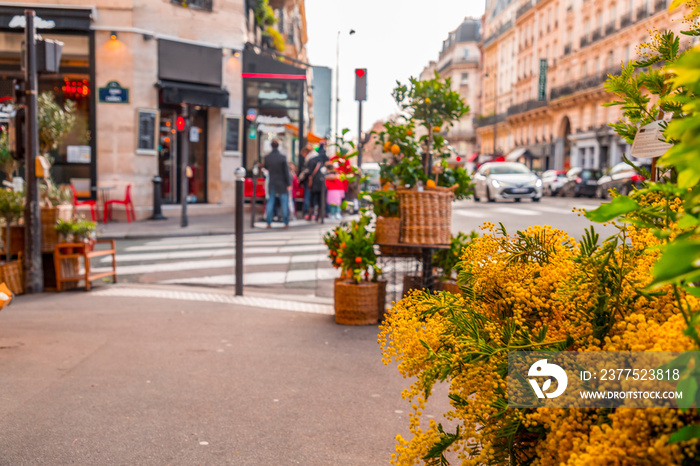 General street view from Paris, the French capital