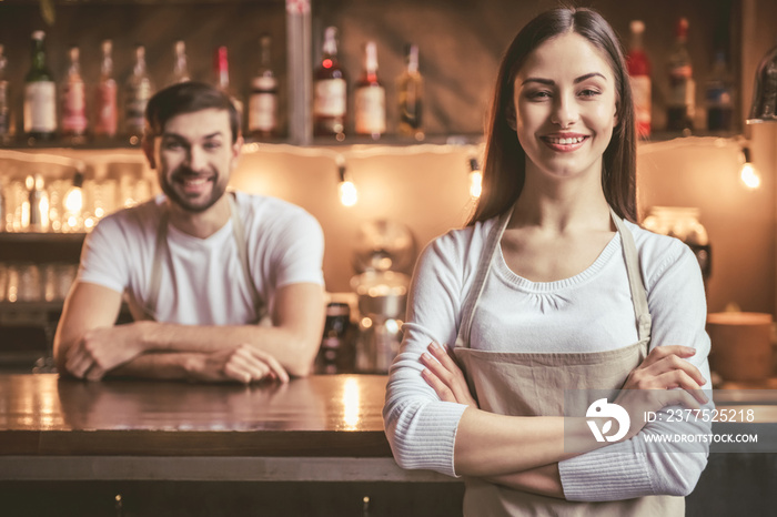 Beautiful young baristas