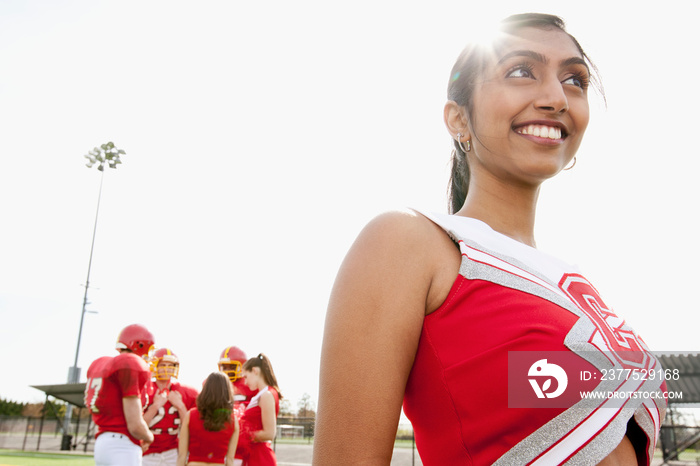 testimonial portrait of cheerleader