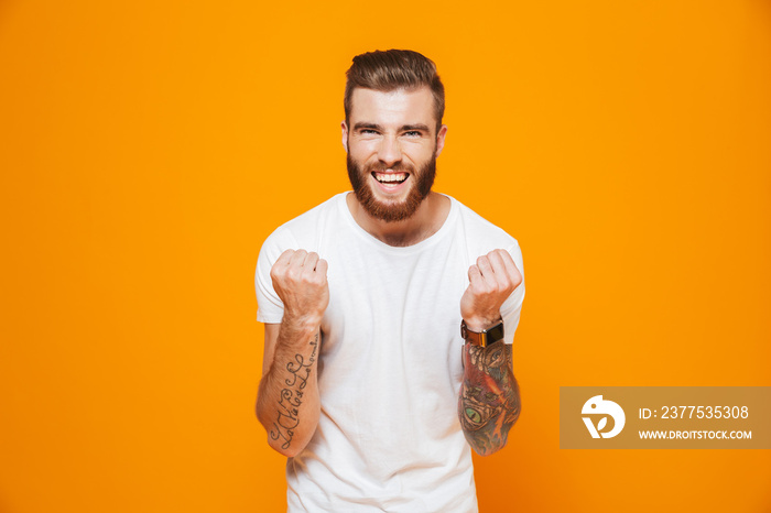 Portrait of a cheerful young man wearing casual clothes