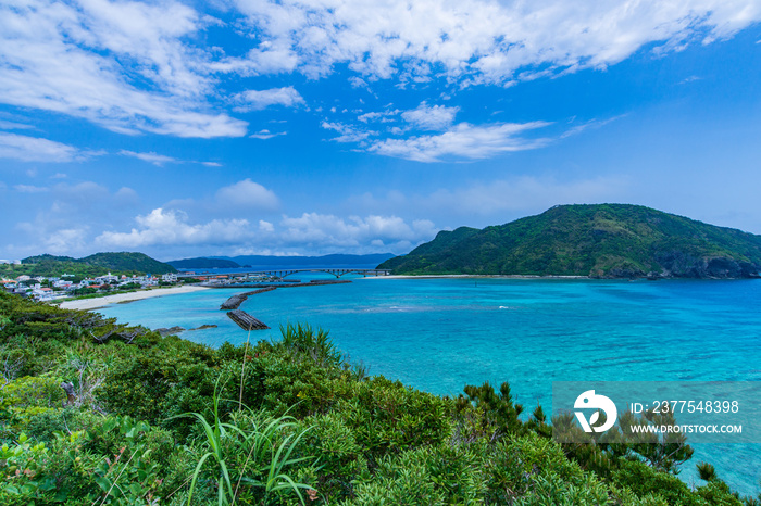 沖縄県 阿嘉島 天城展望台からの景色