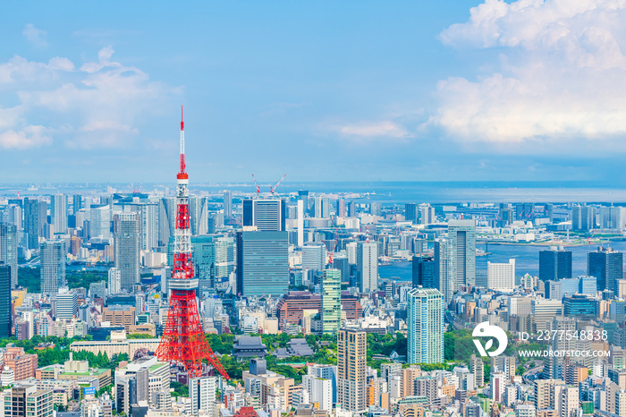 東京の都市風景　Tokyo city skyline , Japan.