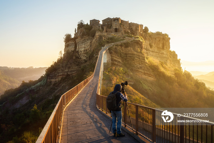 Civita di Bagnorego，意大利美丽的老城。