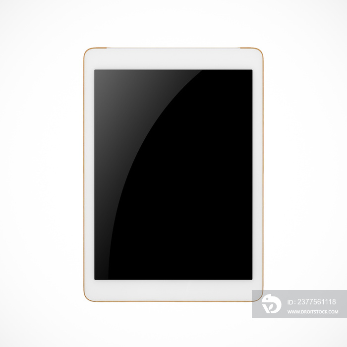 White digital tablet isolated.