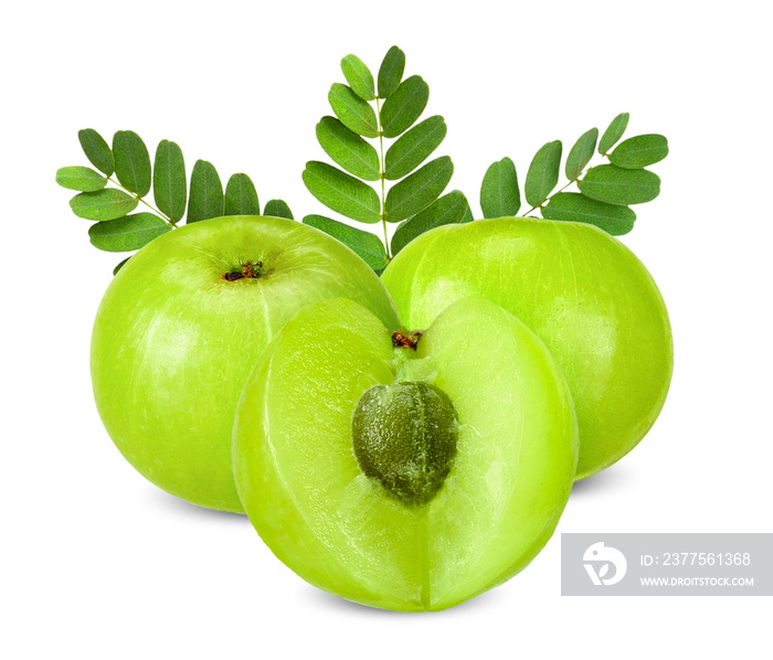 Indian gooseberry isolated with clipping path