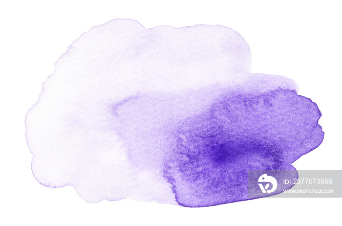 紫罗兰色水彩画飞溅云手绘