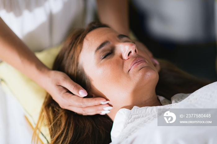 Reiki Healing Therapy with Woman