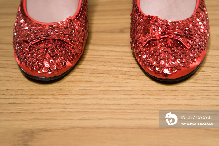 Red sparkly shoes