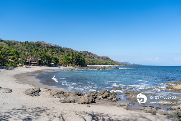 Beautiful beach, Playa Montezuma, Nicoya Peninsula in Costa Rica.
