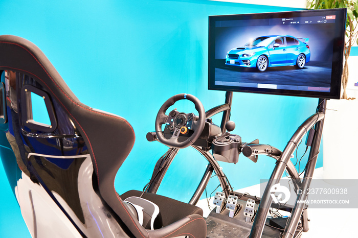 Racing simulator and monitor