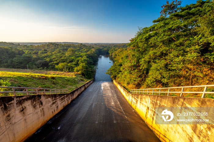 Distributed Waterway, Mae Thang Reservoir in Phrae province, Thailand