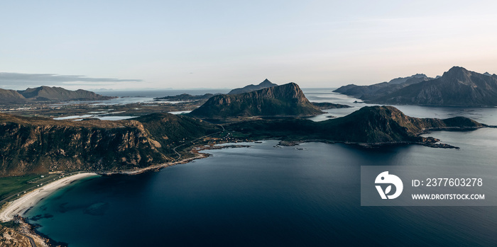 Lofoten islands is an archipelago in the county of Nordland, Norway