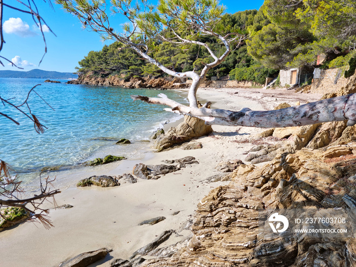 Beach in Lavandou, French Riviera