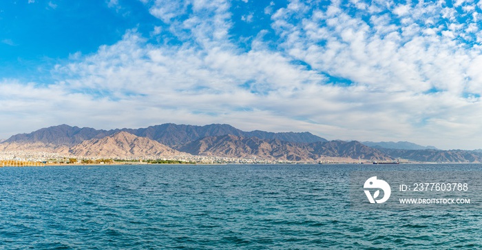 View on Jordan Aqaba city from Eilat