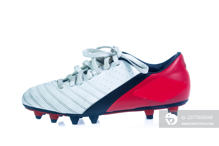 Football shoes isolated on the white background