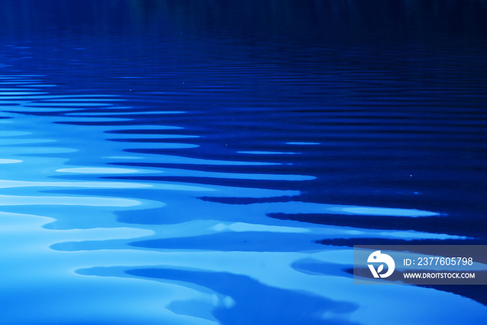 Blue rippled water as abstract background