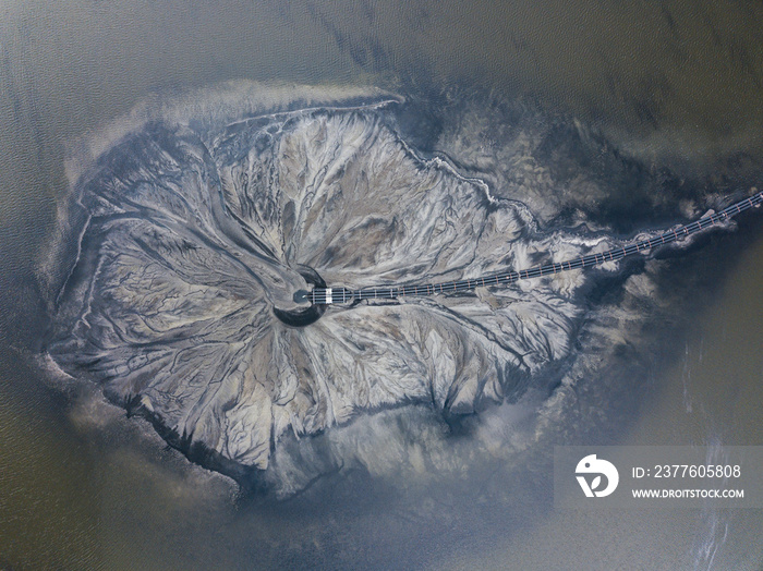 Toxic water tailings as one of the side effects of coal mining.