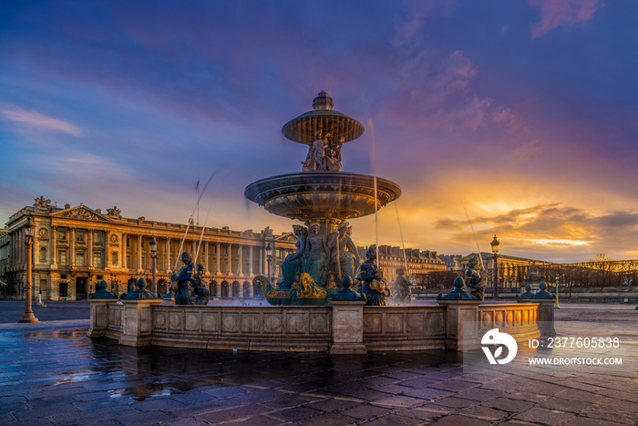 Fountain at Place de la Concorde in Paris