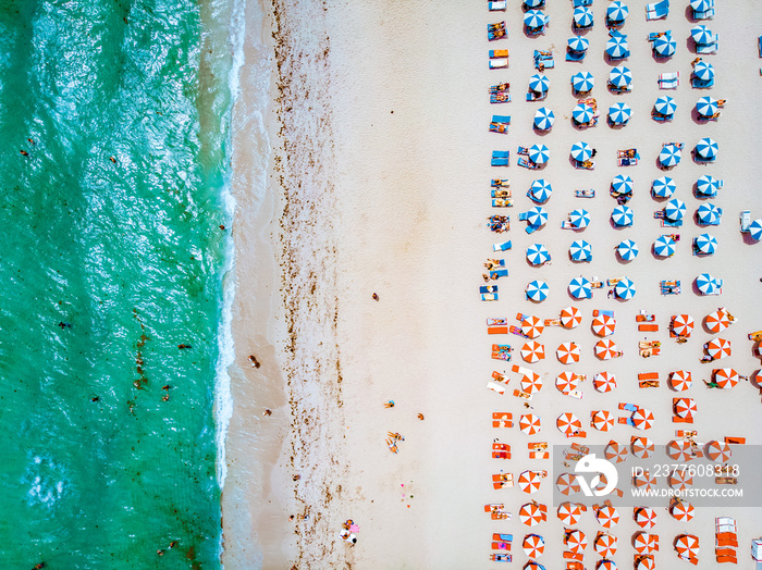 Miami Beach Florida, aerial view miami beach , drone view at sout beach Miami