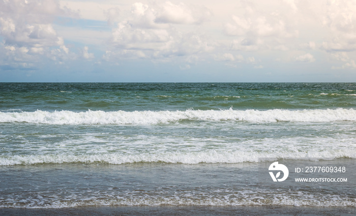 Waves at Holden Beach NC on a summer sunny day