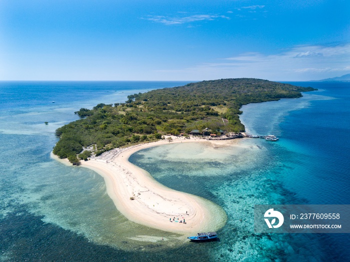 Menjangan Island, Bali, Indonesia. Aerial drone view.