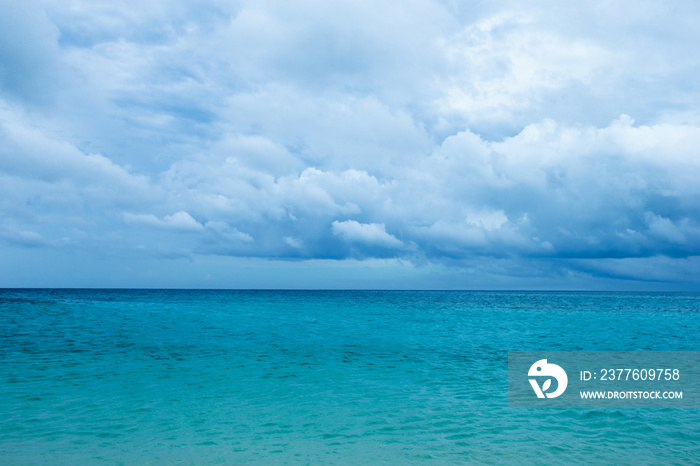 Dark clouds on the ocean