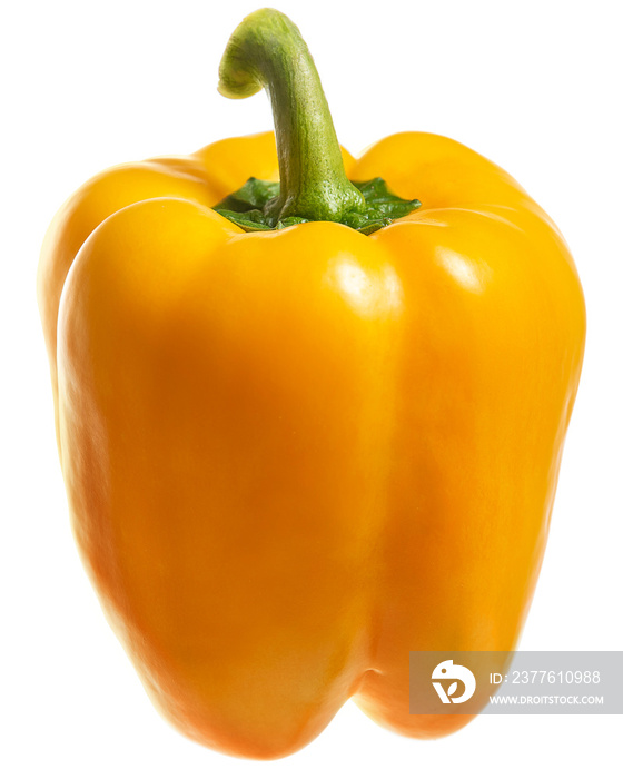 PNG. Ripe yellow paprika. Isolate