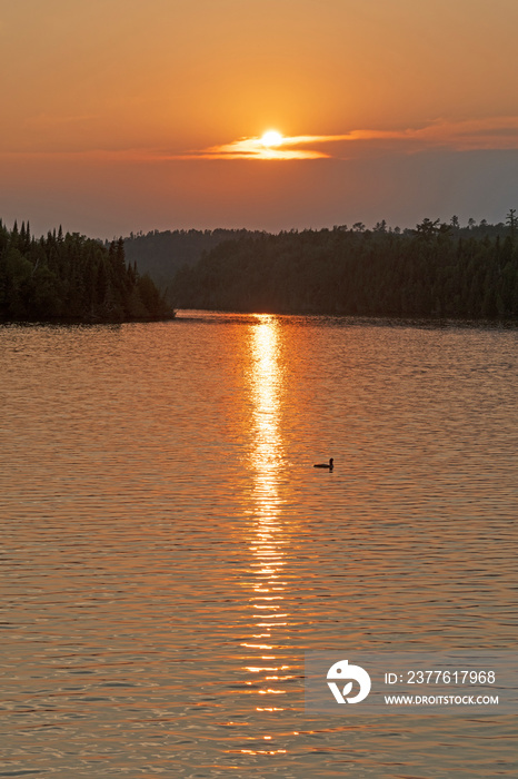 Sunset on a Remote North Country Lake