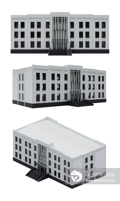 3d Office Building isolated