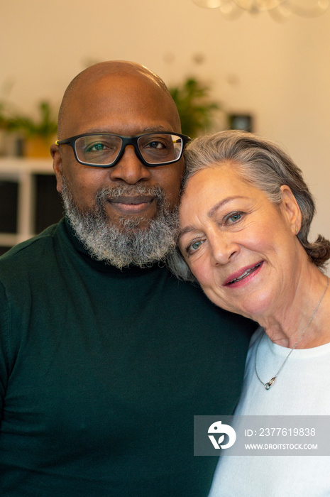 Portrait of senior couple at home