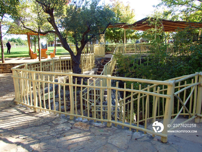 Park and picnic area along the Grotta Baredine, Nova Vas - Istria, Croatia (Park i izletiste uz spilju Jama Baredine or Baredine Cave, Nova Vas - Istra, Hrvatska)