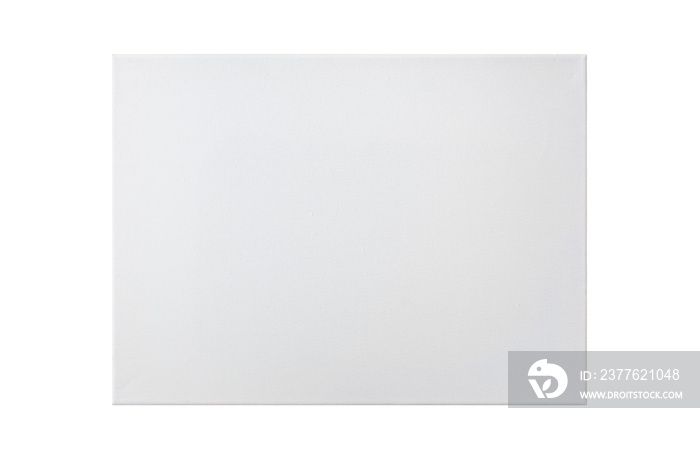 Blank canvas frame isolated on white background, clipping path i