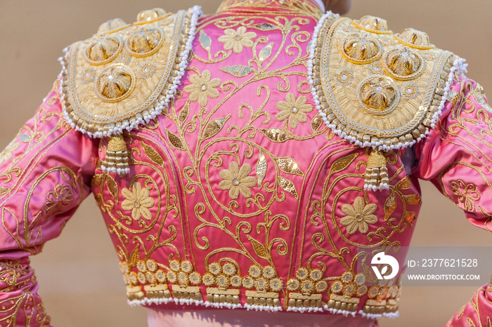 Detail of the  traje de luces  or bullfighter dress, Spain