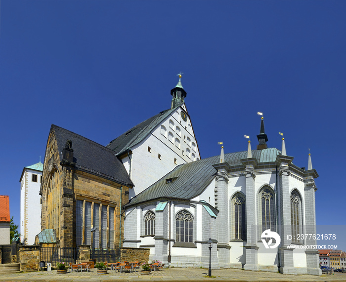 Freiberg Cathedral. Freiberg is mining town in the Saxony, Germany. Its historic town centre has been heritage conservation and is UNESCO World Heritage Site - Ore Mountain Mining Region.