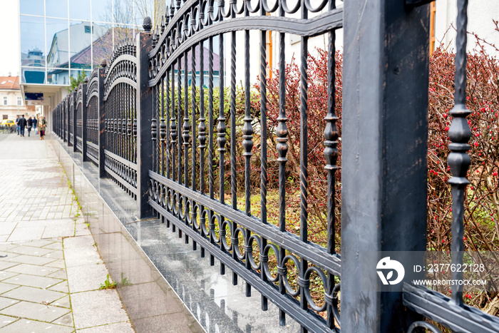 wrought iron fence