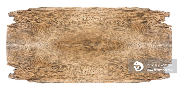 old wooden plank or wooden sign vintage wooden floor isolated on a white background