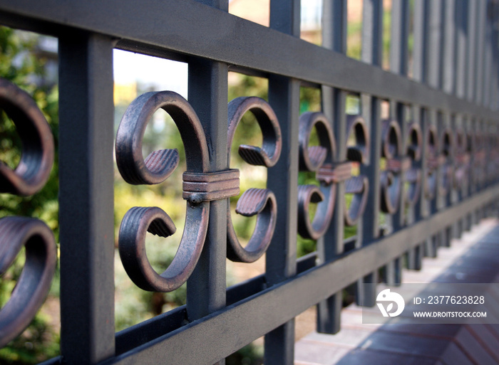 Metal fence - close-up