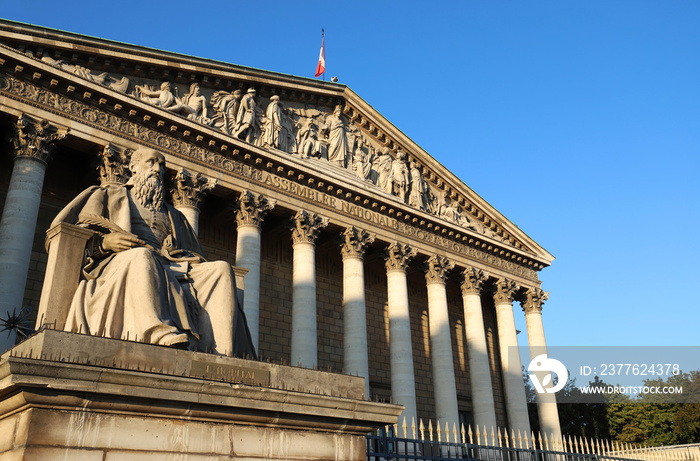 The French national Assembly-Bourbon palace , Paris, France