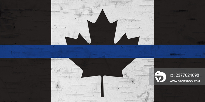 Old Canadian thin blue line flag