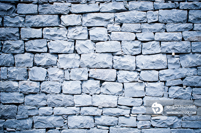 Blue stone wall