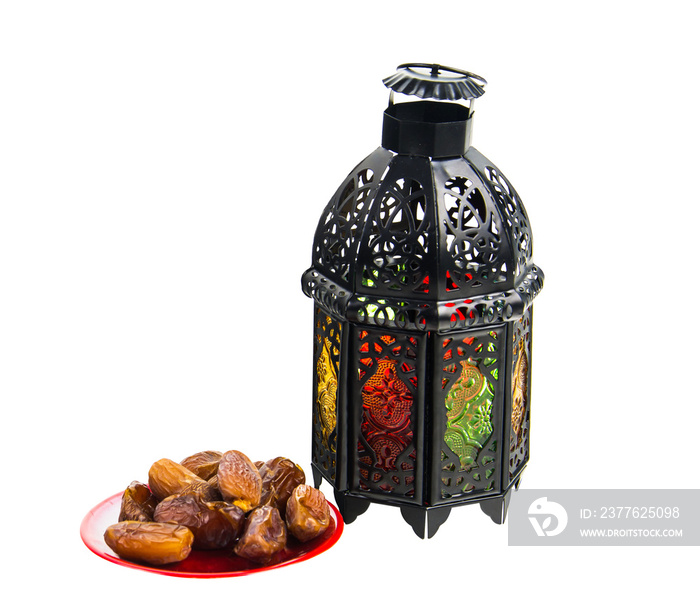 lighted Lantern style Arab or Morocco vintage candle lantern for Muslim community holy month Ramadan Kareem