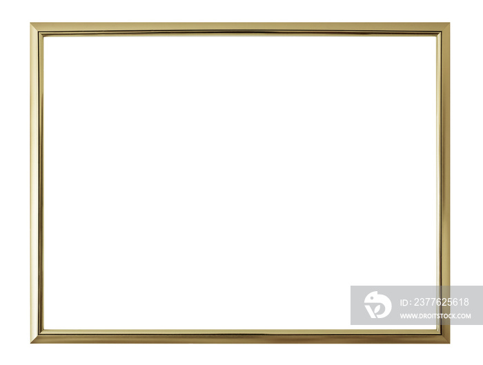 antique golden frame isolated on white background