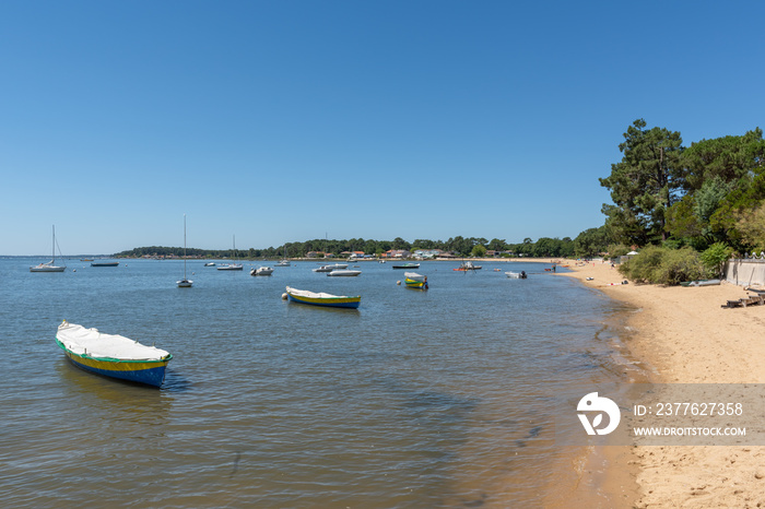 BASSIN D’ARCACHON (France), vue sur la baie à Claouey près du Cap Ferret