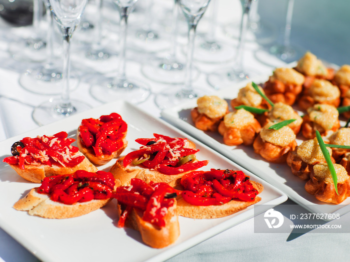 holiday buffet table