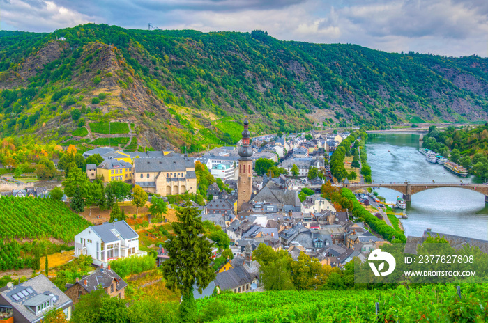 Aerial view of Cochem, Germany