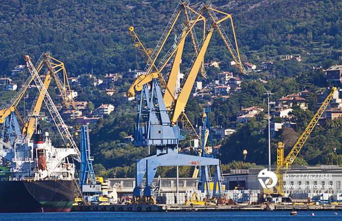 Trieste Italy,  industrial harbor installations