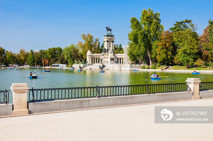 The Buen Retiro Park in Madrid, Spain