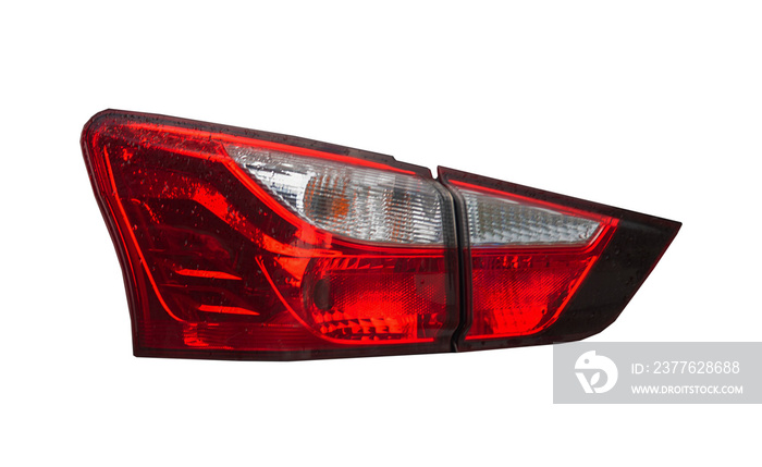 Car tail light, led system technology Isolated from the background white background clipingpart