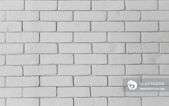 Modern white brick wall texture as a background. Abstract backdrop