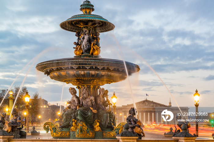 Fontaine Place de la Concorde in Paris France